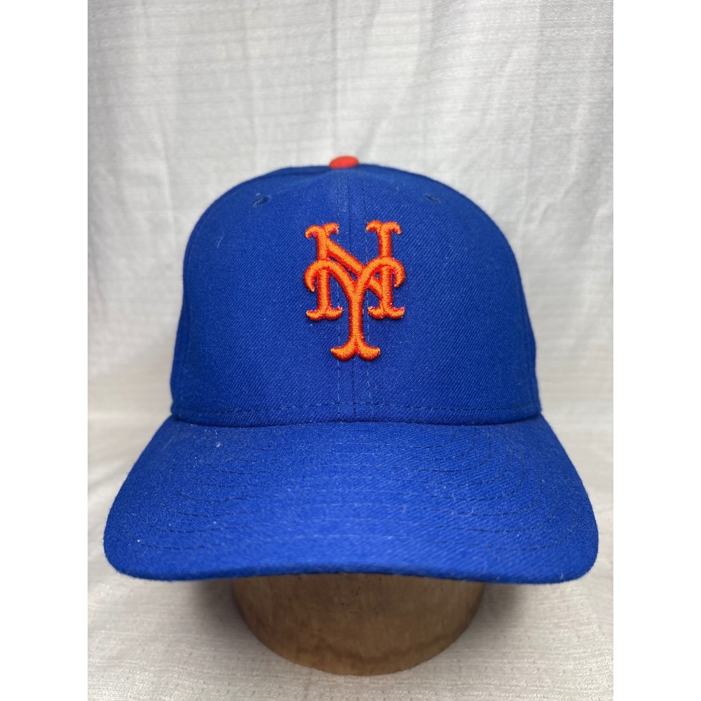 New Era NY New York Mets MLB‎ Blue Orange 59Fifty Fitted Hat Cap Size 7 1/2